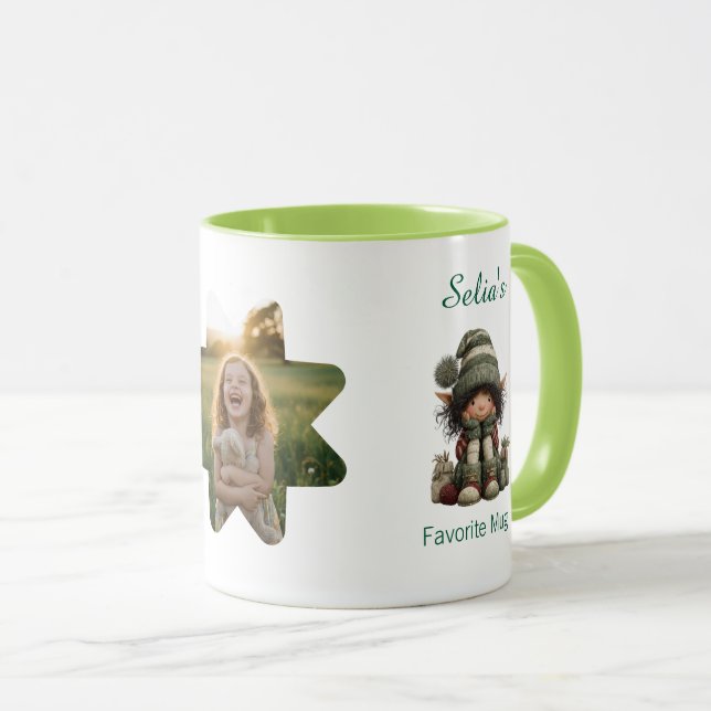 Caneca Personalized Kids Mug with Custom Name and Photo (Frente Esquerda)