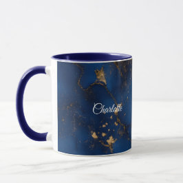 Caneca Personalized Luxury Marble Pattern Custom Name Mug