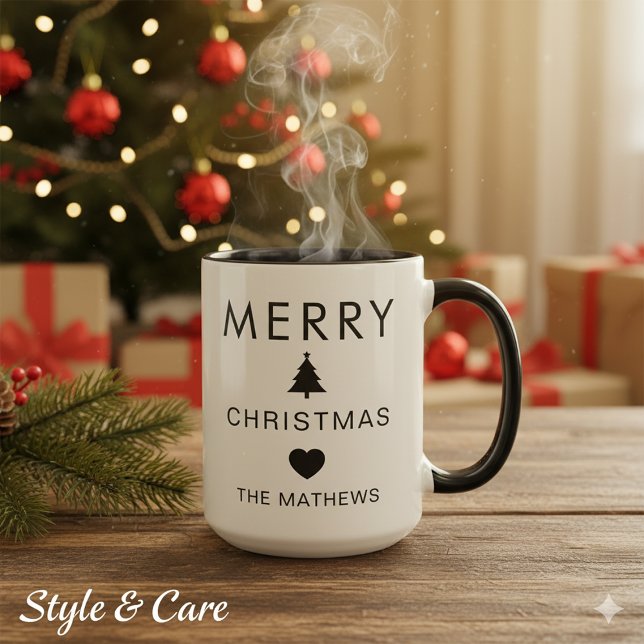 Caneca Personalized Merry Christmas Custom Mug Holiday St (Personalized Merry Christmas Custom Mug Holiday Style)