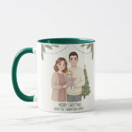 Caneca Personalized Merry Christmas Family Mug
