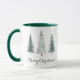 Caneca Personalized Merry Christmas Mug with Tree Design 