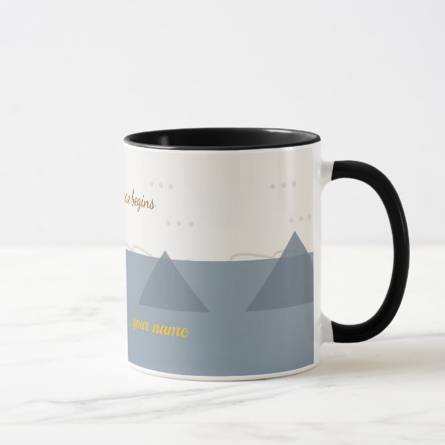 Caneca Personalized Modern Mountain Adventure Two-Tone Co (Direita)