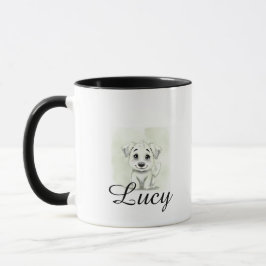 Caneca Personalized Modern Pet Mug With Minimal Typograph