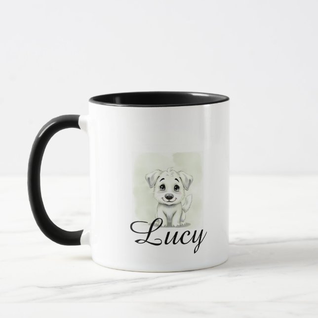 Caneca Personalized Modern Pet Mug With Minimal Typograph (Esquerda)