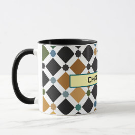 Caneca Personalized Moroccan Zellige Pattern Mug – Custom