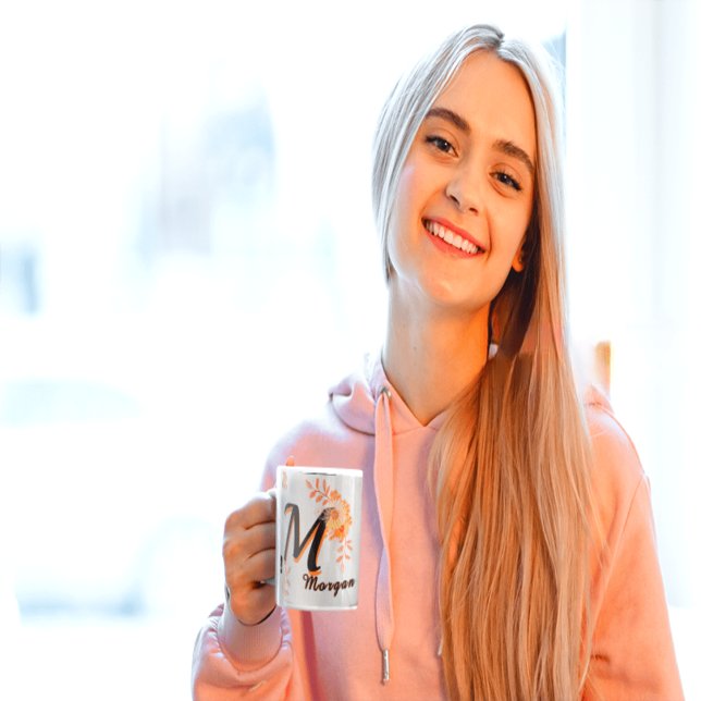 Caneca personalized mug, custom name mug, monogram mug, i (Criador carregado)