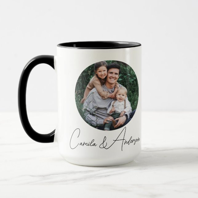 Caneca Personalized mug for dad with photo with dad. (Esquerda)