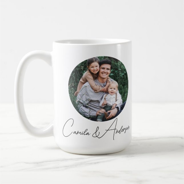 Caneca Personalized mug for dad with photo with dad. (Esquerda)