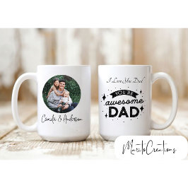 Caneca Personalized mug for dad with photo with dad.