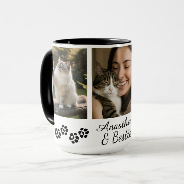 Caneca Personalized Multi-Photo Pet Lover Mug  (Frente Esquerda)