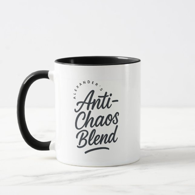 Caneca Personalized Name Anti-Chaos Blend Gift Coffee (Esquerda)