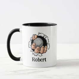 Caneca Personalized name Funny golf ball