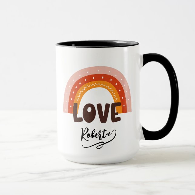 Caneca Personalized name Valentine's day  (Direita)