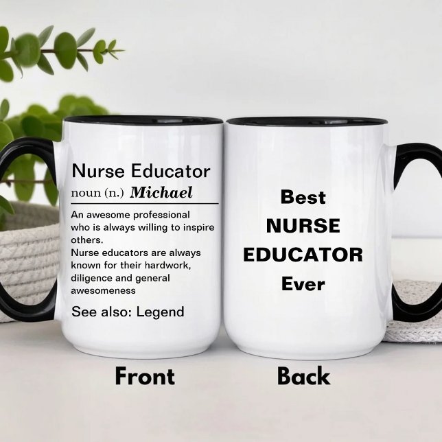 Caneca Personalized Nurse Educator Definition (Criador carregado)