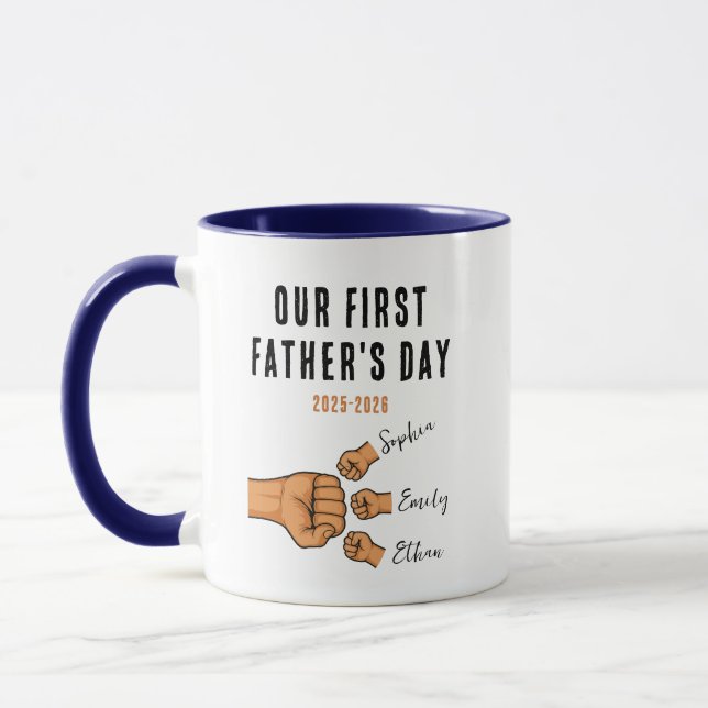 Caneca Personalized Our First Father’s Day Mug | New Dad (Esquerda)