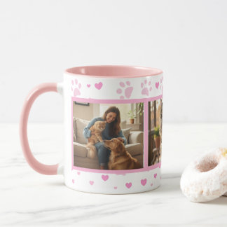 Caneca Personalized Pet Photo Mug Custom 3-Picture