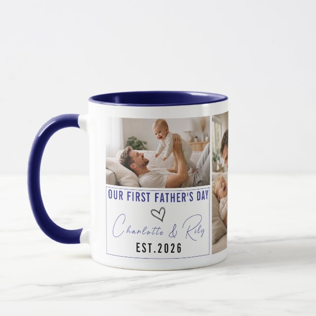 Caneca Personalized Photo Mug – Our First Father’s Day (Esquerda)