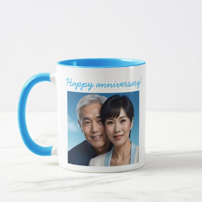 Caneca Personalized Photo Wedding Anniversary Mug (Esquerda)