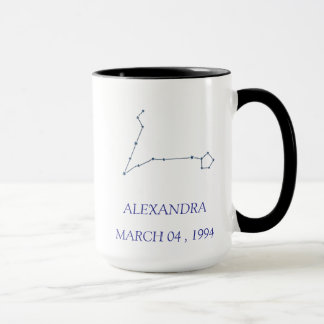 Caneca Personalized Pisces Constellation Mug - Custom Sta