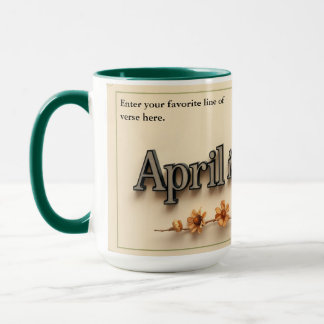 Caneca Personalized Poetry in Bloom Aesthetic Gift