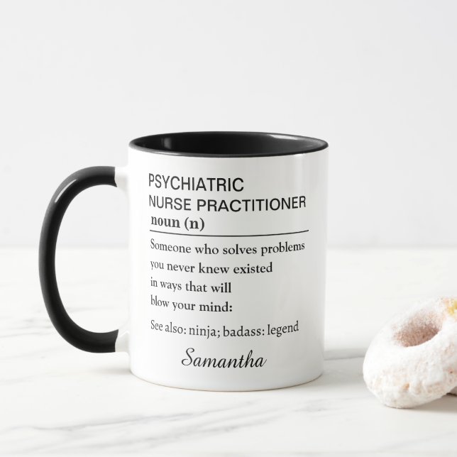 Caneca Personalized Psychiatric Nurse Practitioner (Com Donut)