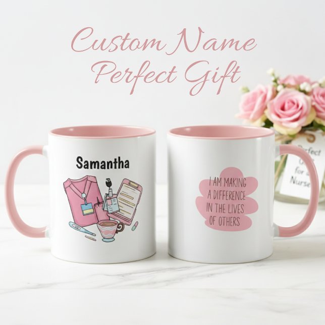 Caneca Personalized Samantha Nurse Life Mug (Criador carregado)