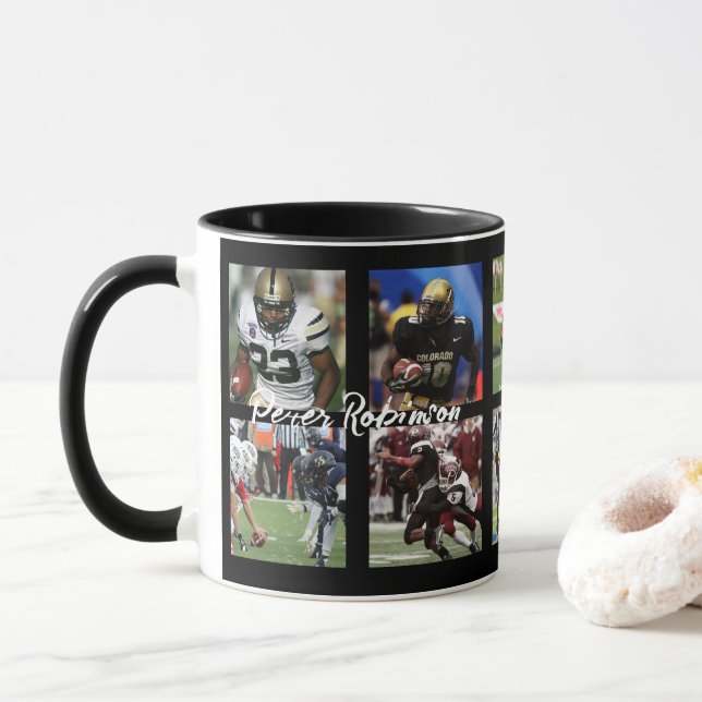Caneca Personalized Senior Night Football Photo Keepsake (Com Donut)