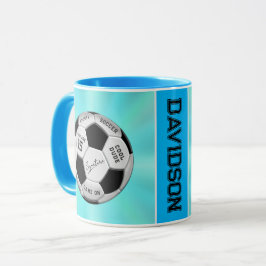 Caneca Personalized Soccer Ball Birthday  | Age Name Text