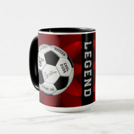 Caneca Personalized Soccer Ball Birthday  | Age Name Text