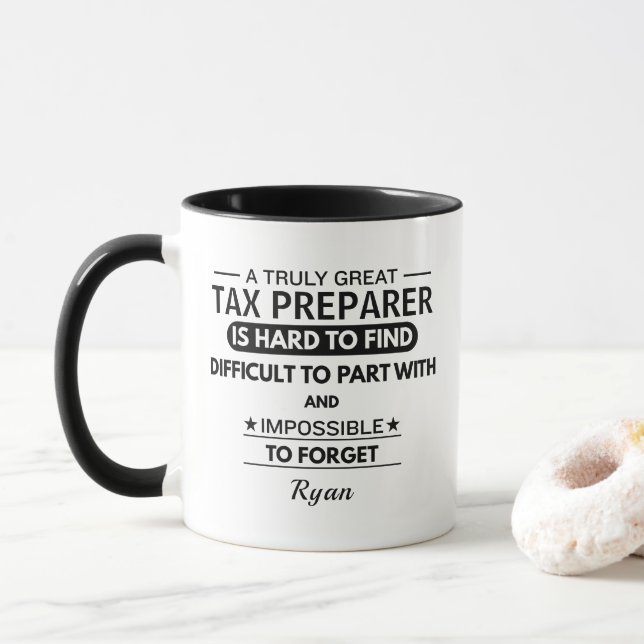 Caneca Personalized Tax Preparer Appreciation (Com Donut)