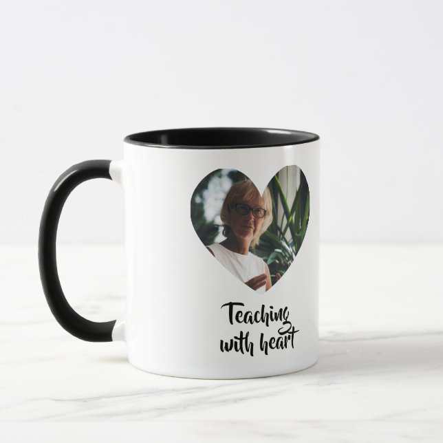 Caneca Personalized Teacher mug with Heart Photo Frame (Esquerda)