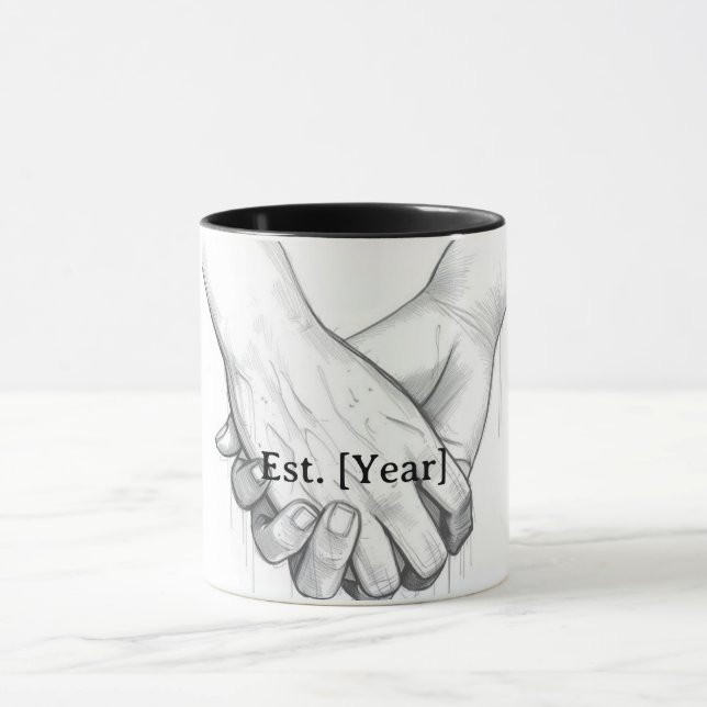 Caneca Personalized Valentine Couple Gift | Est. [Year]  (Centro)