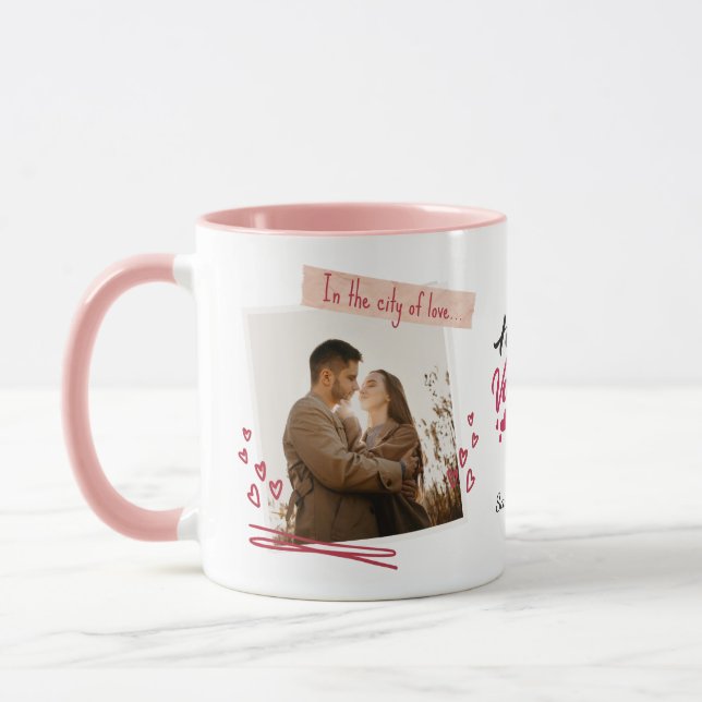 Caneca Personalized Valentine’s Day Mug | Custom Photo (Esquerda)