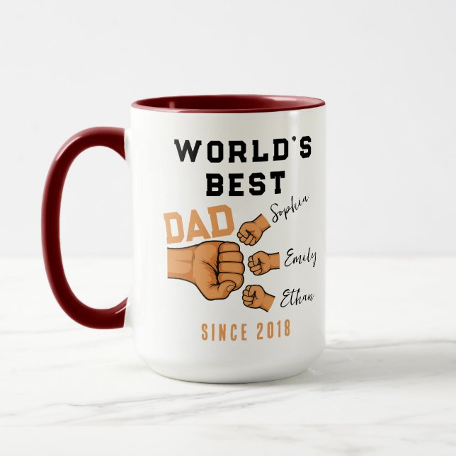 Caneca Personalized WORLD'S BEST Dad | Father’s Day (Esquerda)