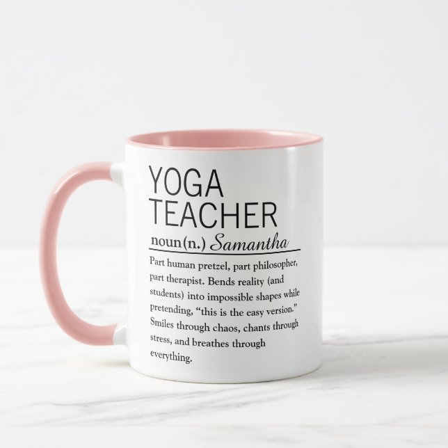 Caneca Personalized Yoga Teacher Definition Mug (Esquerda)