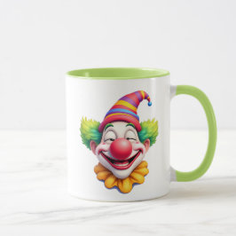 Caneca Personnage drôle, nez rouge, blagues, grimaces.