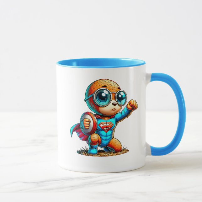 Caneca Personnage en tenue de super-héros. (Direita)