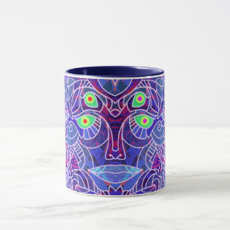 Caneca Perspectivas distantes na ameixa e na peruca