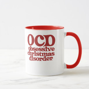 Caneca Perturbação Obsessiva de Natal da OCD