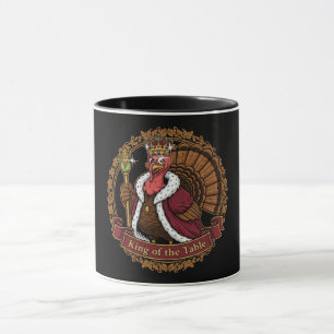 Caneca Peru "Rei da Mesa" divertido de Ação de Graças