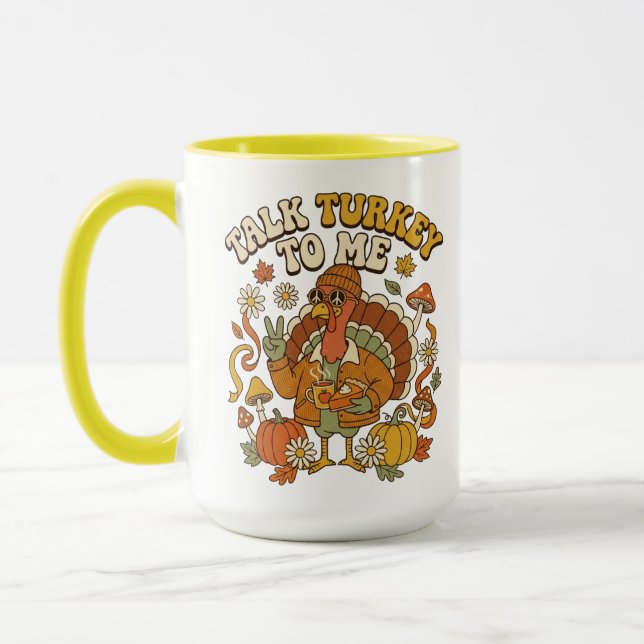 Caneca Peru Turco Groovy Café de Outono (Esquerda)