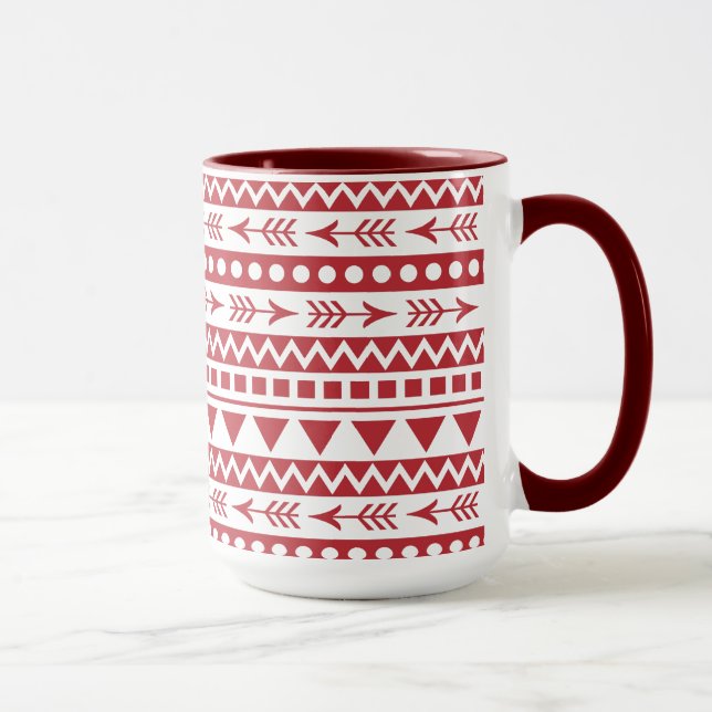 Caneca Perucas do padrão Aztec (Direita)