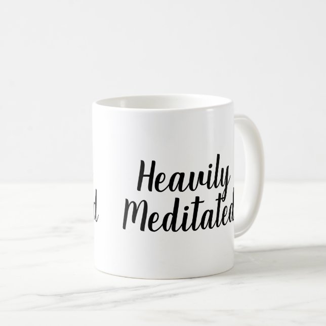 Caneca pesadamente Meditated (Frente Esquerda)