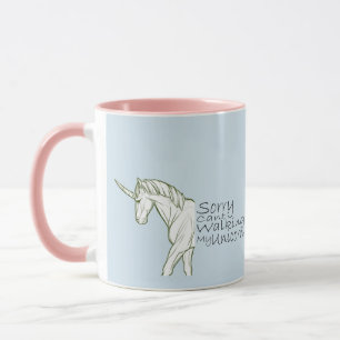 Caneca Pesaroso engraçado cor-de-rosa bonito não pode m