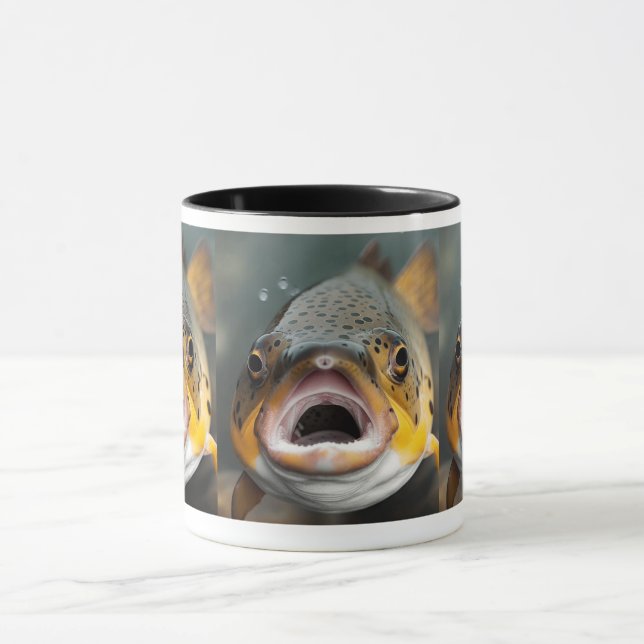 Caneca Pesca de mosca-marrom (Centro)