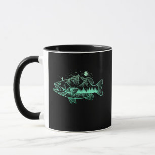 Caneca Pesca Noturna de Robalo na Selva Dupla Exposição