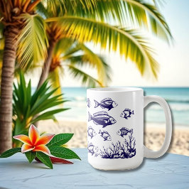 Caneca Pesca Sob A Tendência Do Estilo Dos Pescadores De
