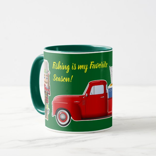 Caneca Pescador Nutcracker com Pequeno Caminhão Vermelho (Frente Esquerda)