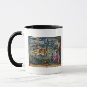 Caneca Pescando em um lago na noite, chapeie 101 'de