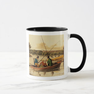 Caneca Pescando em um pontapé, aquatinted por I. Clark,